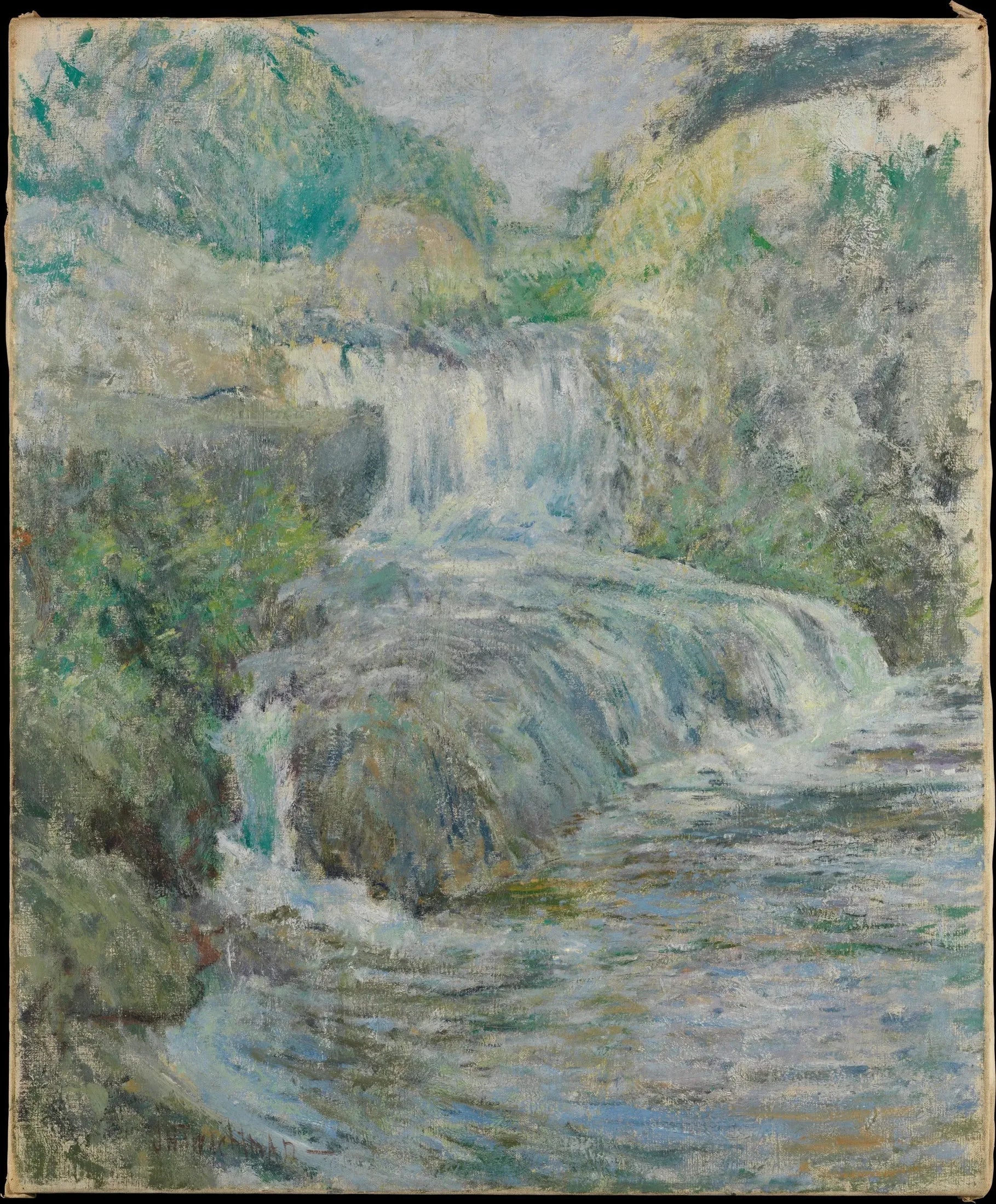 Cascade - John Henry Twachtman image 1 reproduction de peinture à l’huile