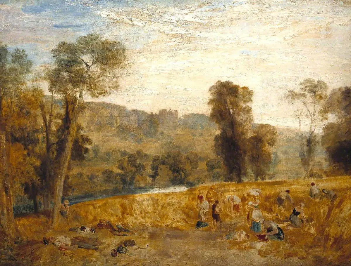 Cassiobury Park: Reaping - J. M. W. Turner image 1 copie peinte à la main à l’huile