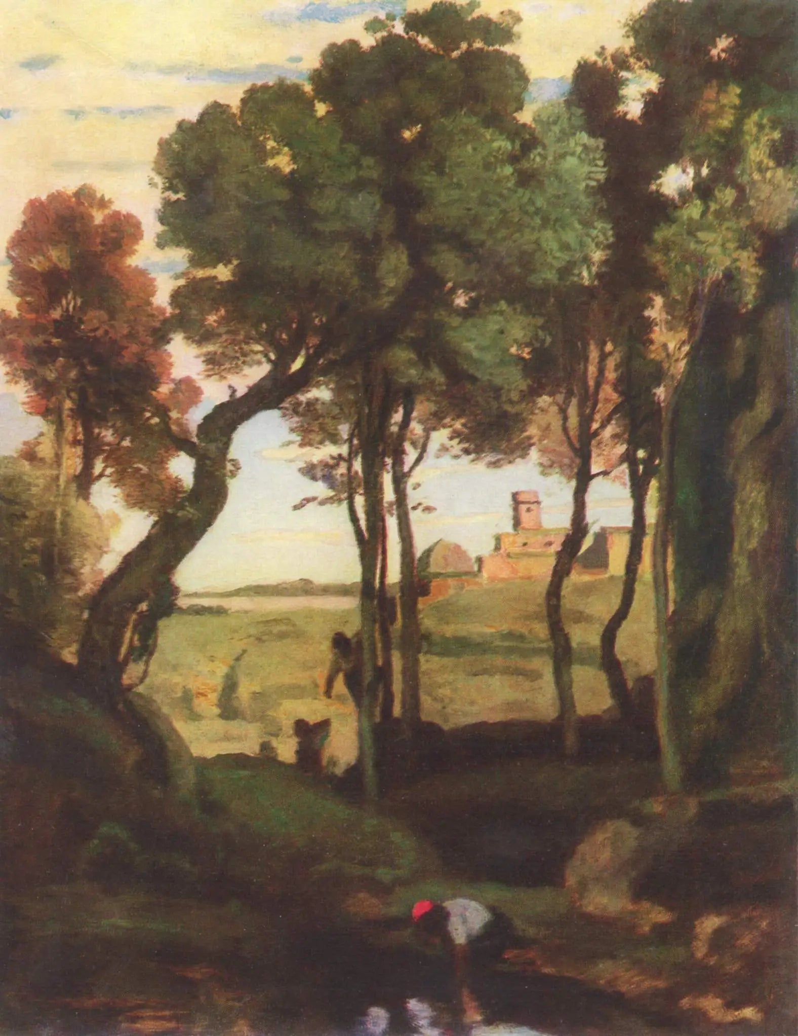 Castel Gandolfo - Jean-Baptiste Camille Corot image 1 reproduction de peinture à l’huile