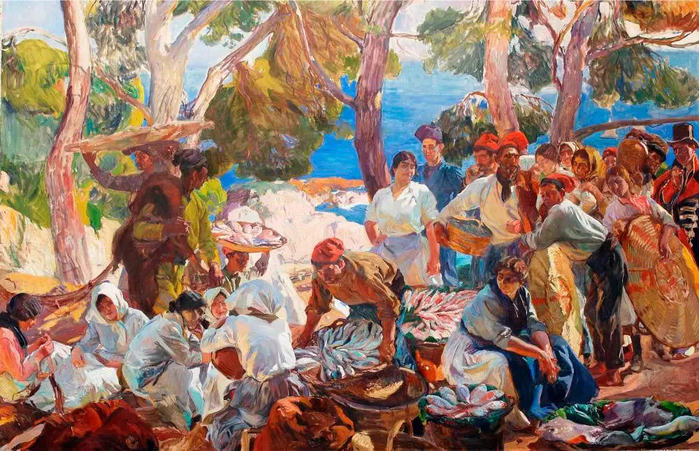 Catalogne. Le poisson - Joaquín Sorolla image 1 reproduction d’œuvre d’art à l’huile