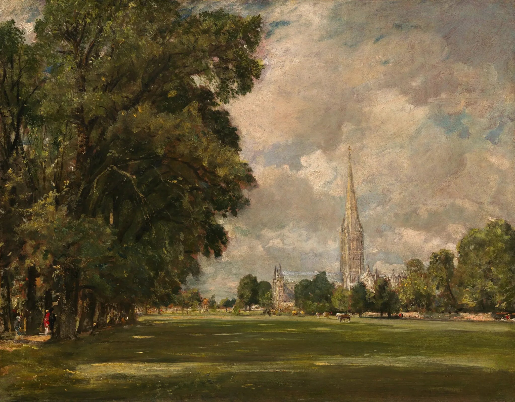 Cathédrale de Salisbury depuis Lower Marsh Close - John Constable image 1 copie peinte à la main à l’huile
