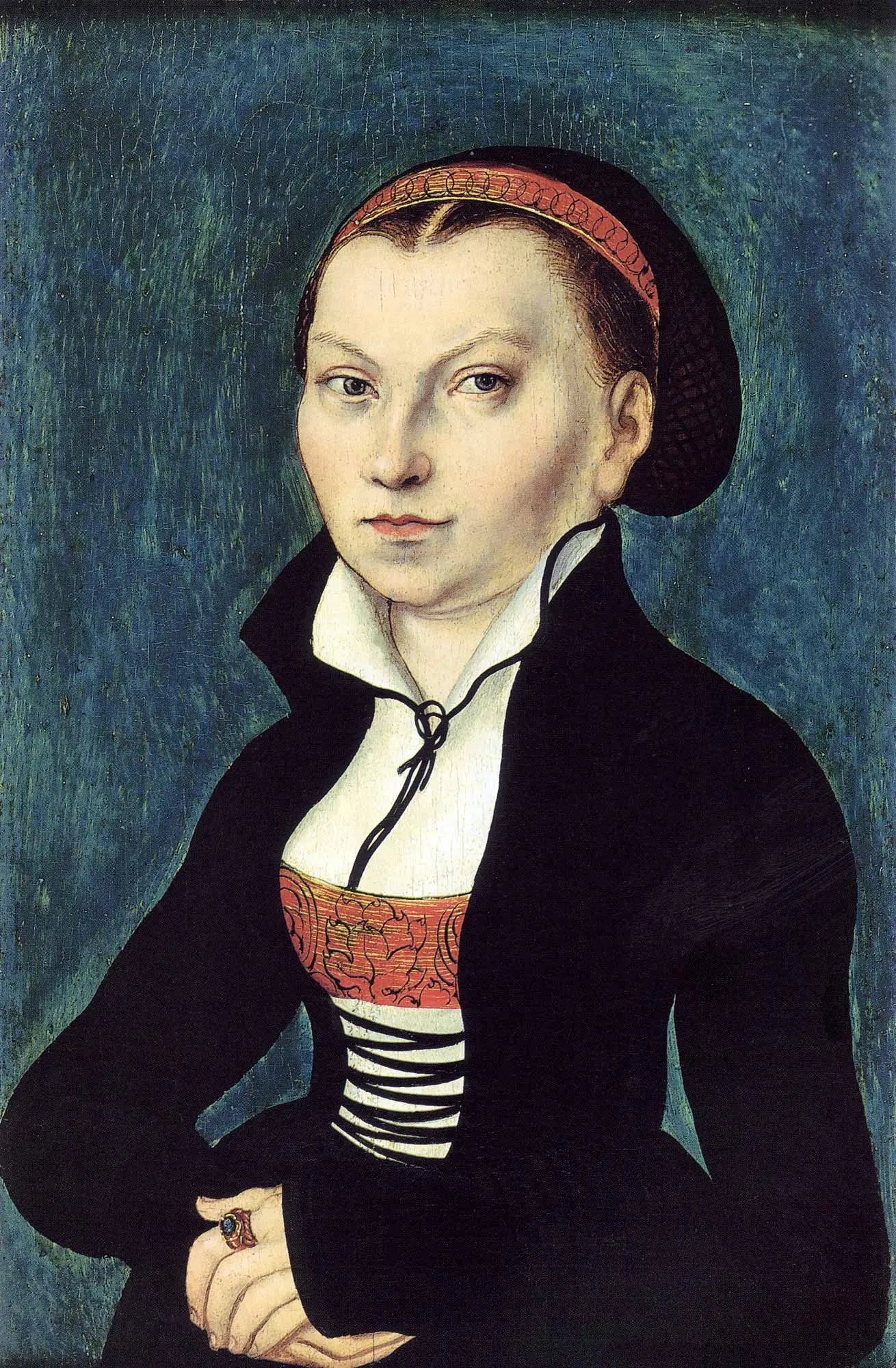 Catherine de Bora - Lucas Cranach the Elder image 1 copie peinte à la main à l’huile