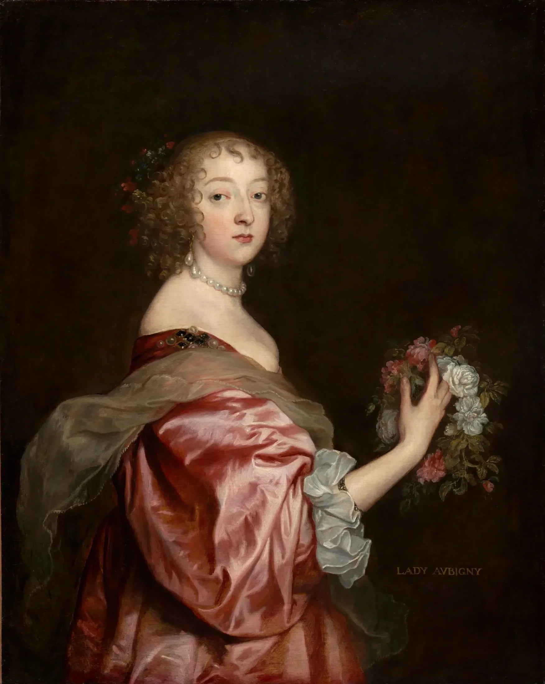 Catherine Howard, Lady d'Aubigny - Antoine van Dyck image 1 copie de tableau peinte à la main