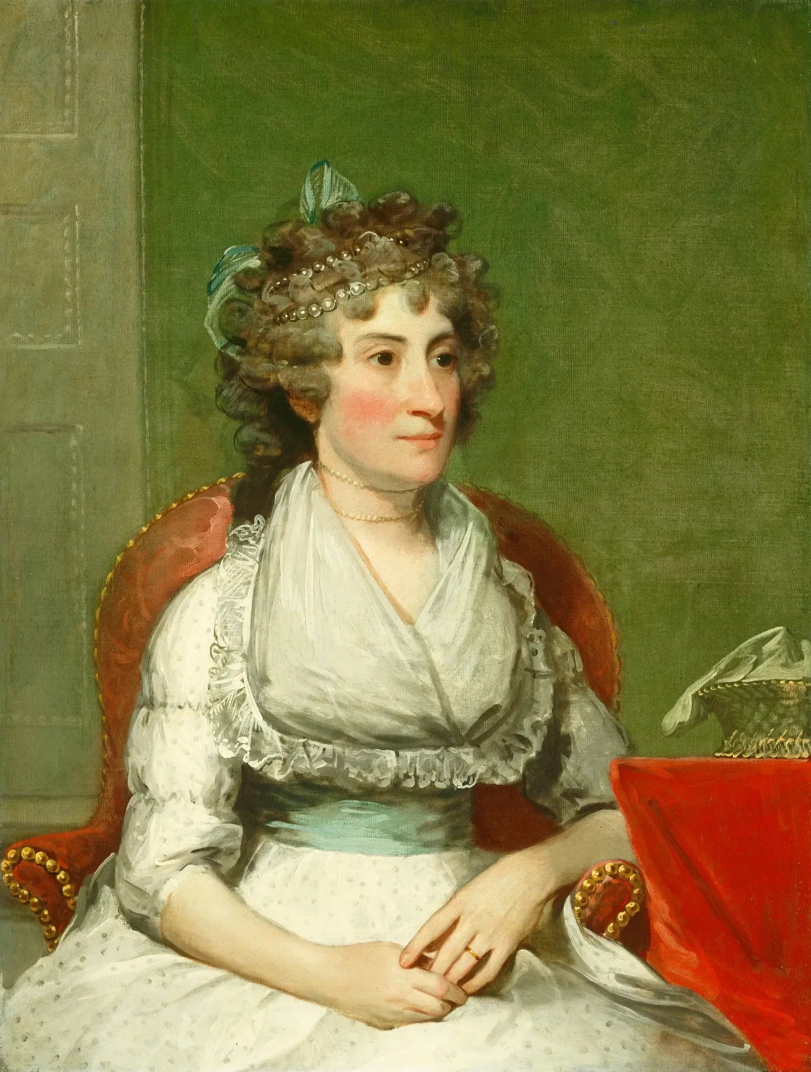 Catherine Yates Pollock (Mme George Pollock) - Gilbert Stuart image 1 copie de tableau peinte à la main