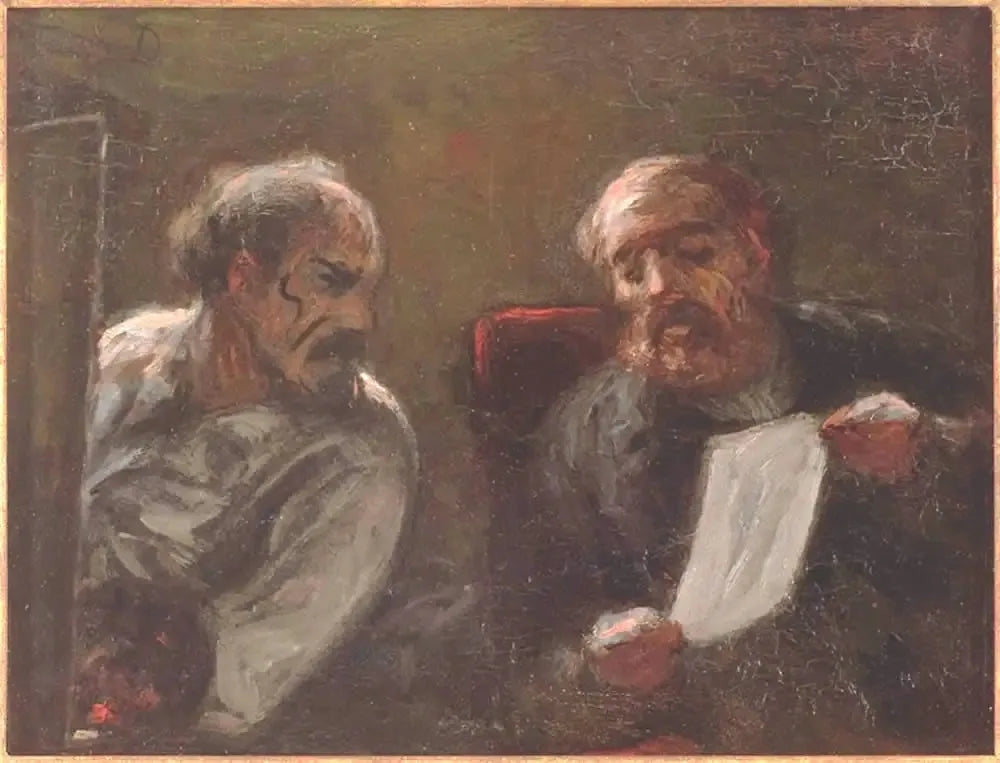 Causerie dans l'Atelier - Honoré Daumier image 1 copie de tableau peinte à la main