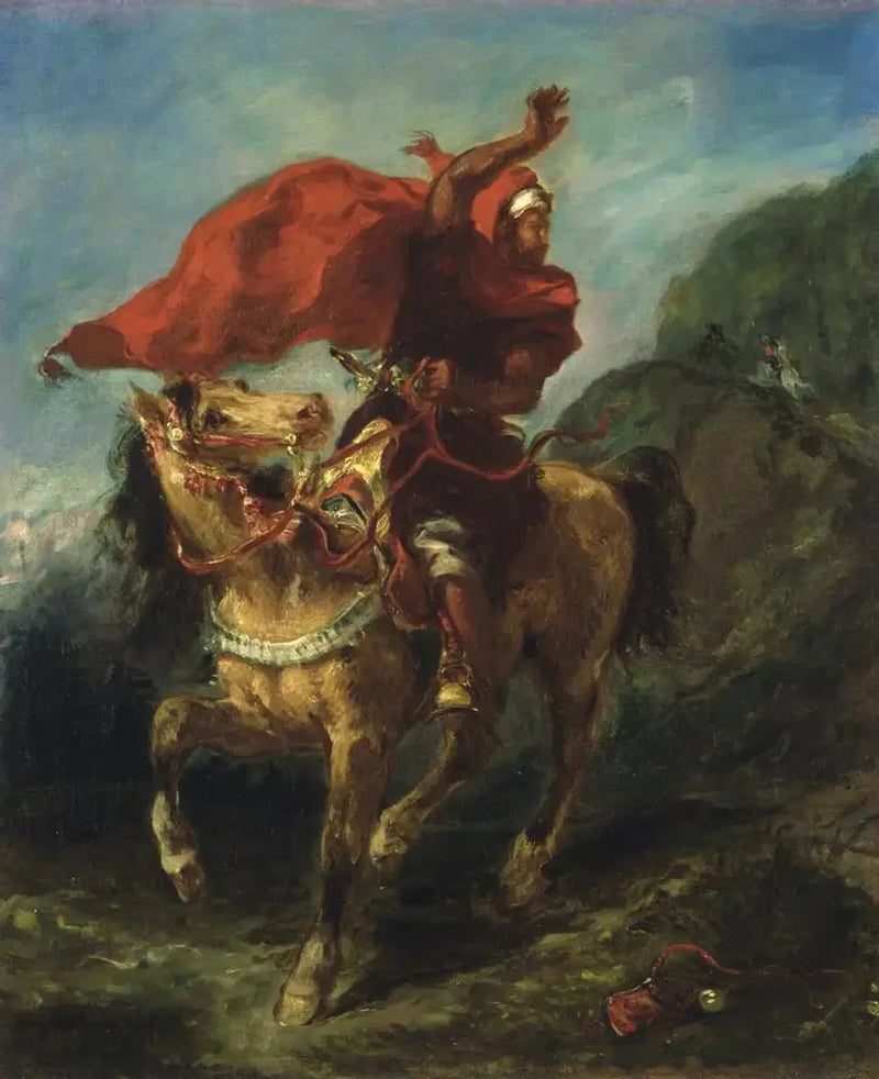 Cavalier arabe donnant un signal - Eugène Delacroix