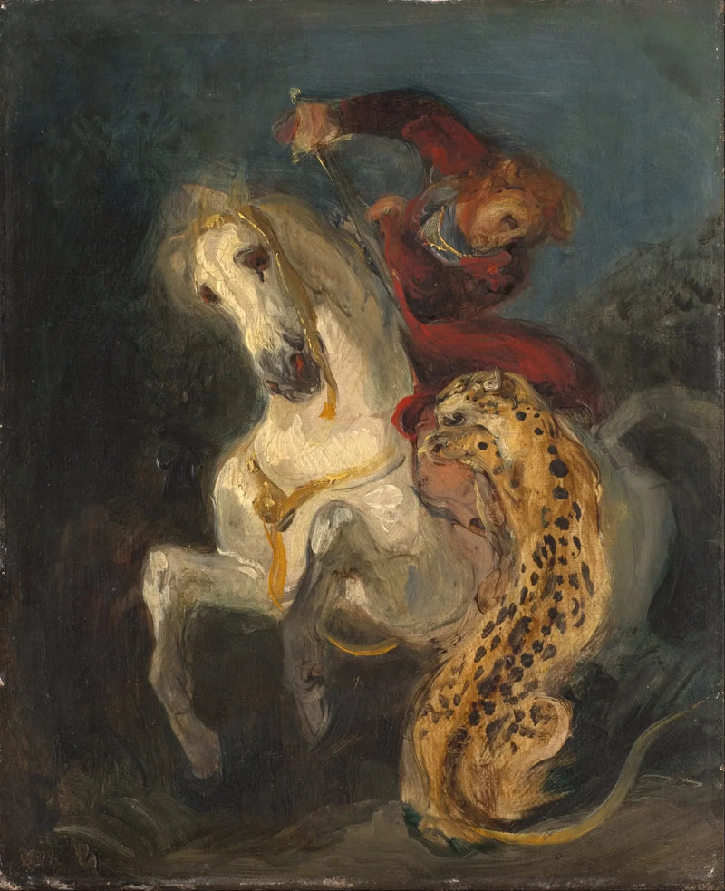 Cavalier attaqué par un jaguar - Eugène Delacroix