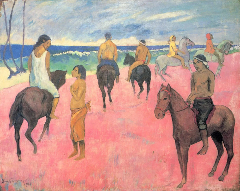 Cavaliers sur la plage (II) - Paul Gauguin
