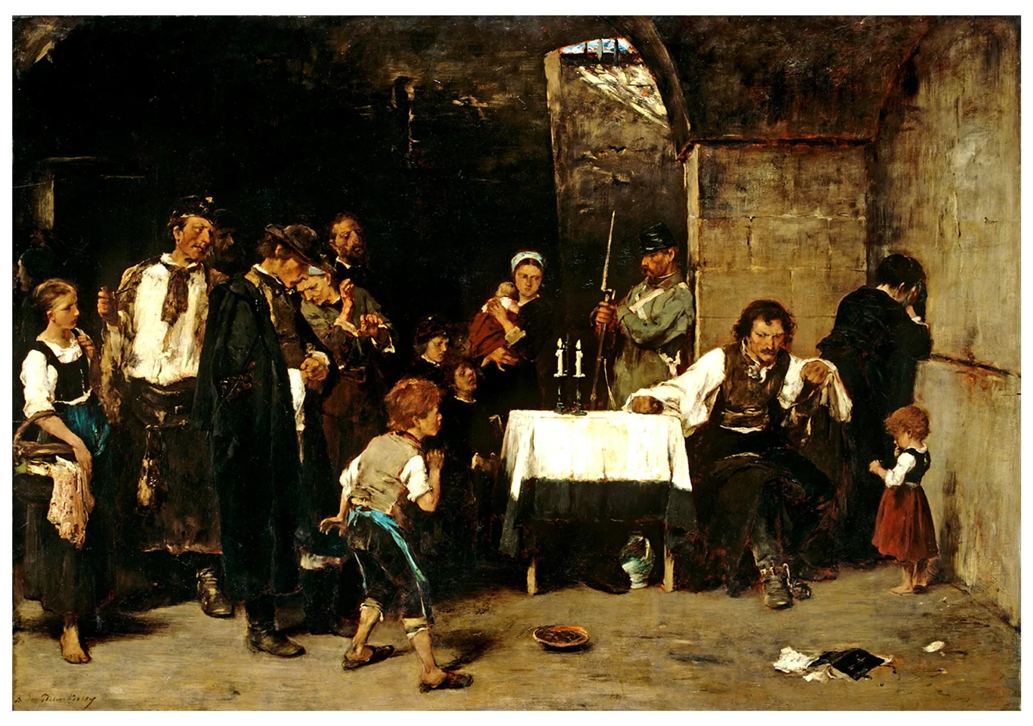 Cellule condamnée II - Mihály Munkácsy image 1 copie de tableau peinte à la main