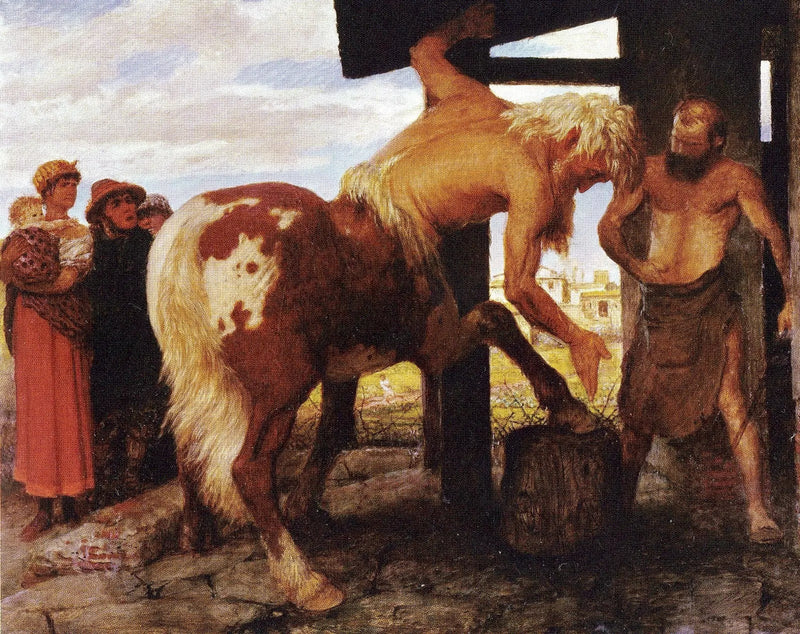 Centaure à la forge du village - Arnold Böcklin
