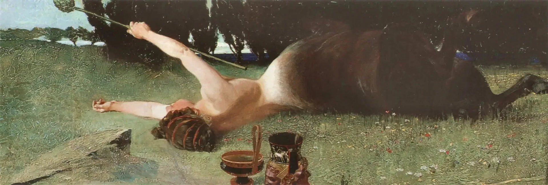 Centaure Ivrogne - Franz von stuck image 1 reproduction d’œuvre d’art à l’huile