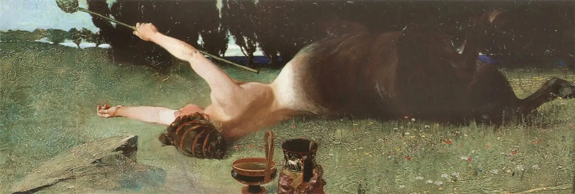 Centaure Ivrogne - Franz von stuck image 1 reproduction d’œuvre d’art à l’huile