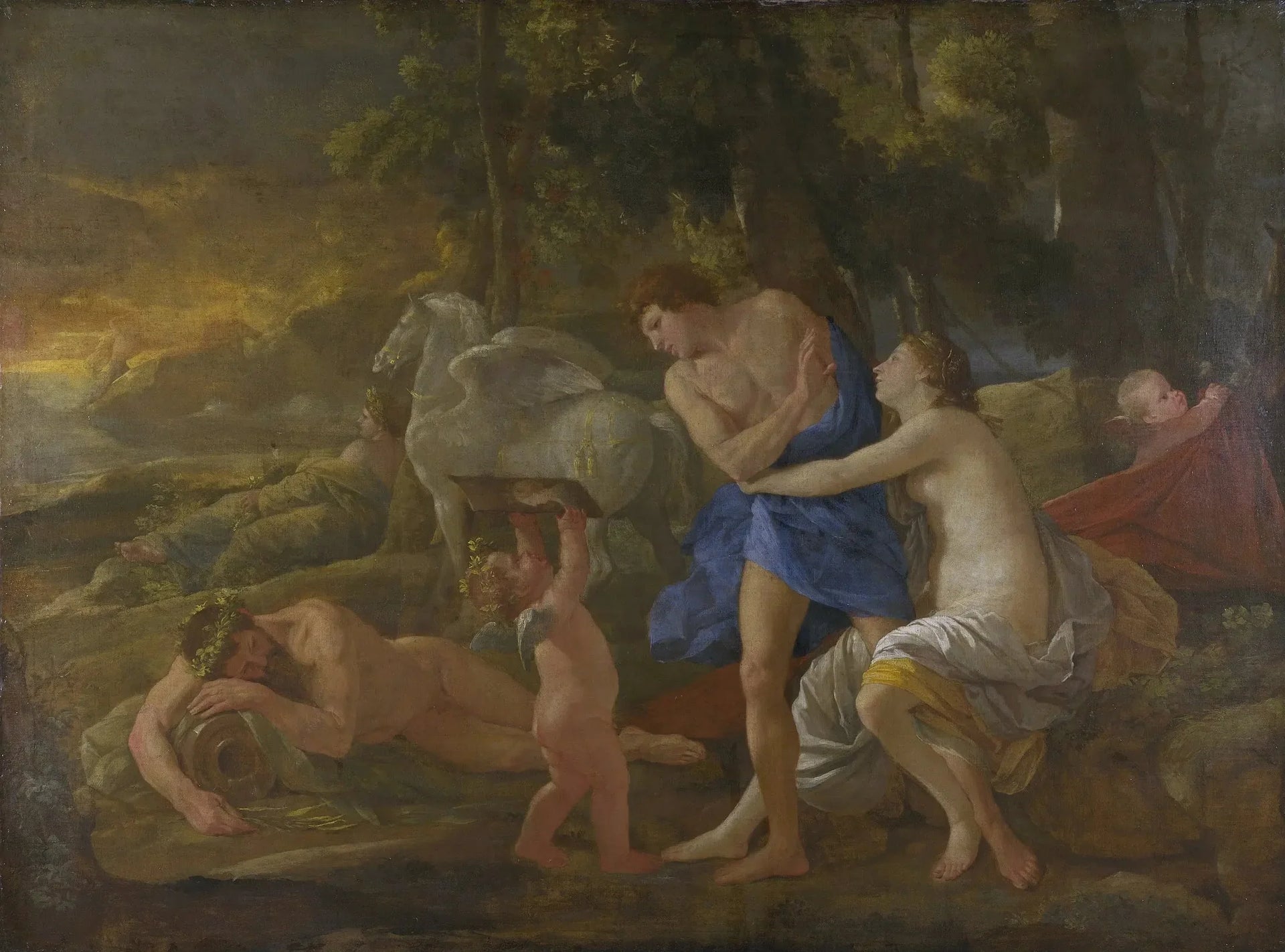 Céphale et Aurore - Nicolas Poussin image 1 copie de tableau peinte à la main