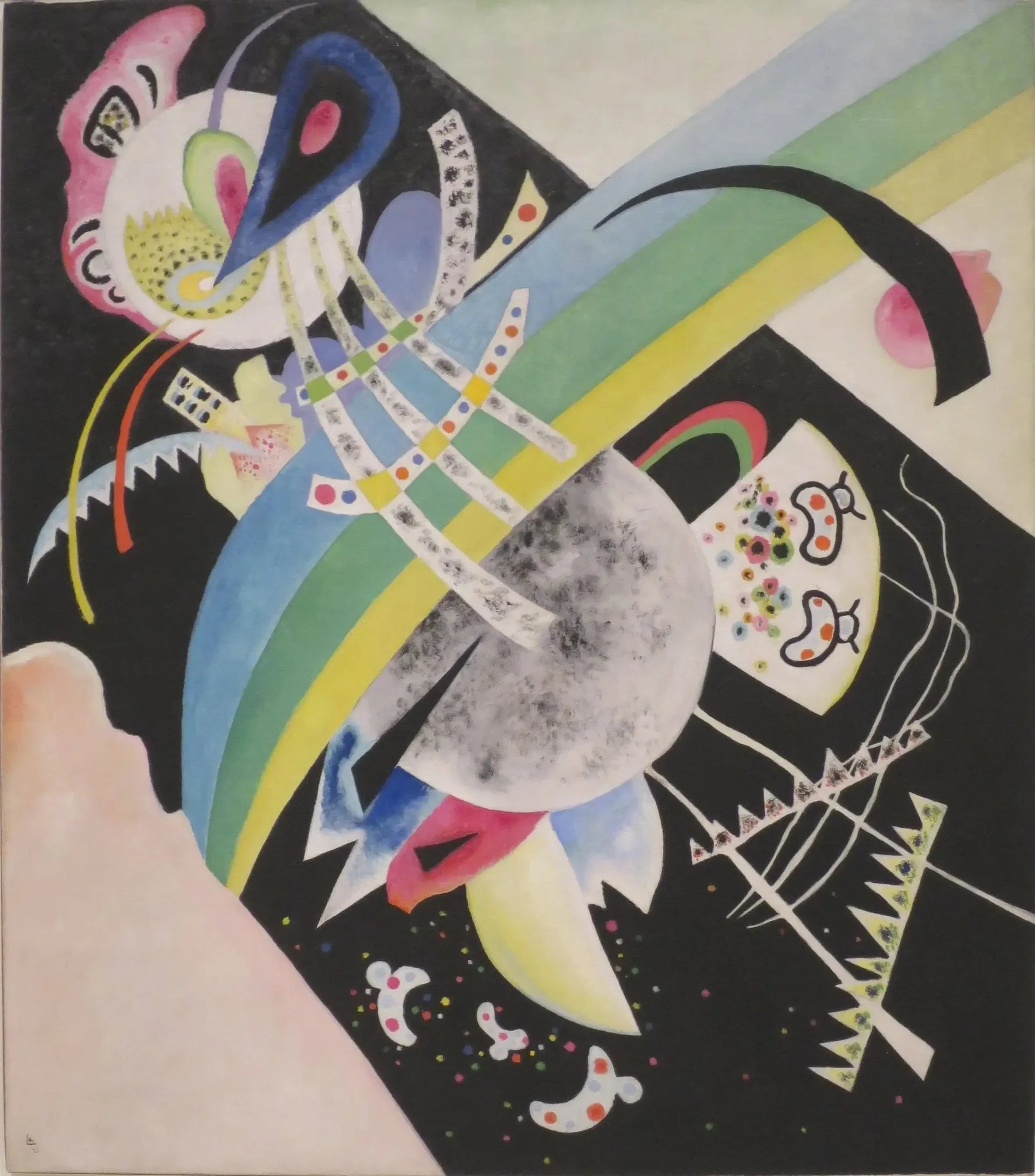 Cercles sur fond noir - Vassily Kandinsky image 1 tableau peint à l’huile sur toile