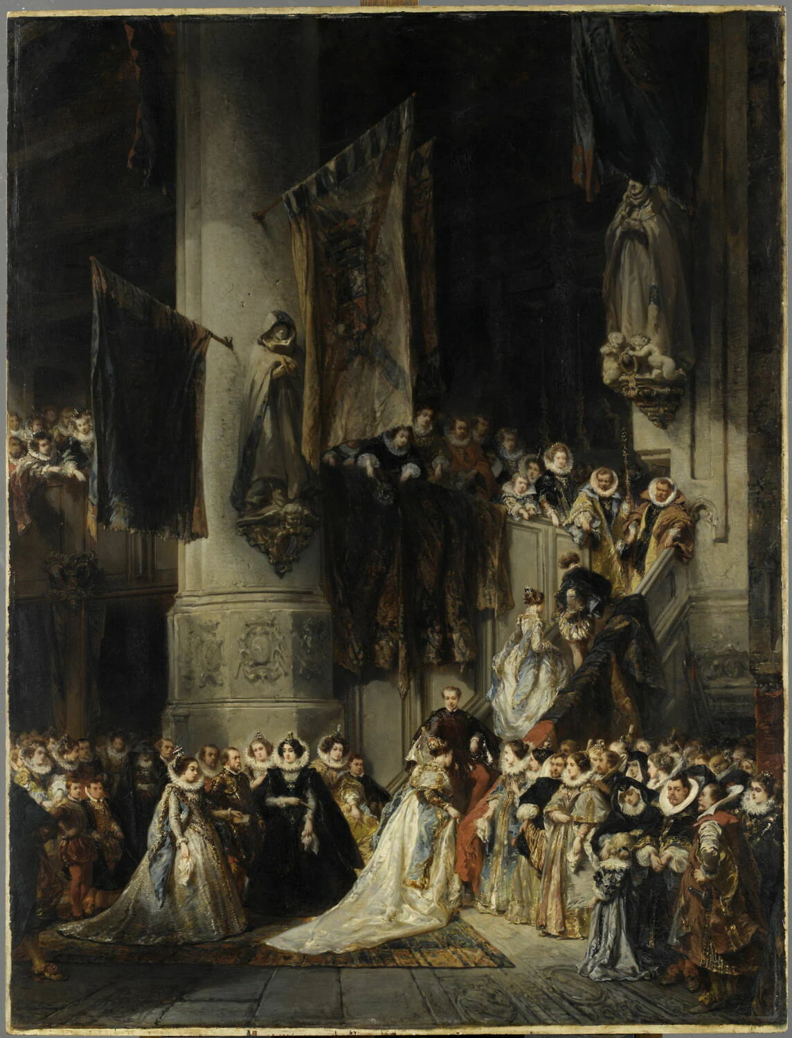 Une cérémonie dans l'église de Delft au XVIe siècle - Eugène Isabey