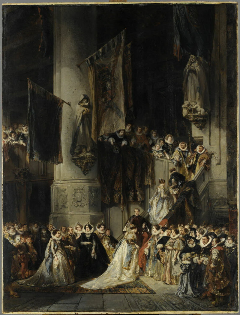 Une cérémonie dans l'église de Delft au XVIe siècle - Eugène Isabey