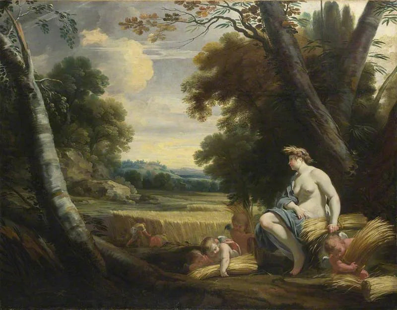 Cérès et des cupidons moissonnant - Simon Vouet image 1 reproduction artisanale de tableau