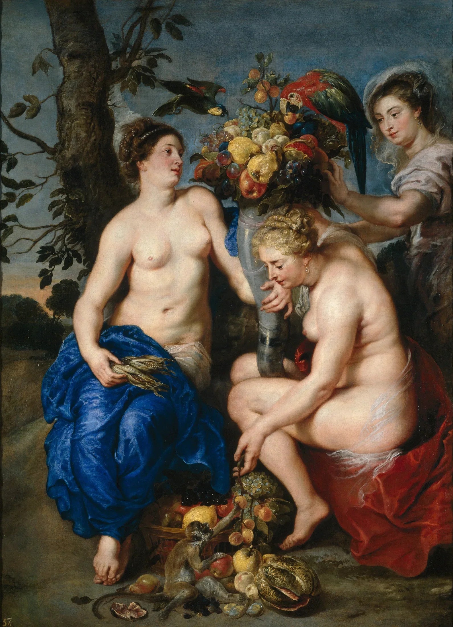 Cérès et deux nymphes - Frans Snyders image 1 reproduction de peinture à l’huile