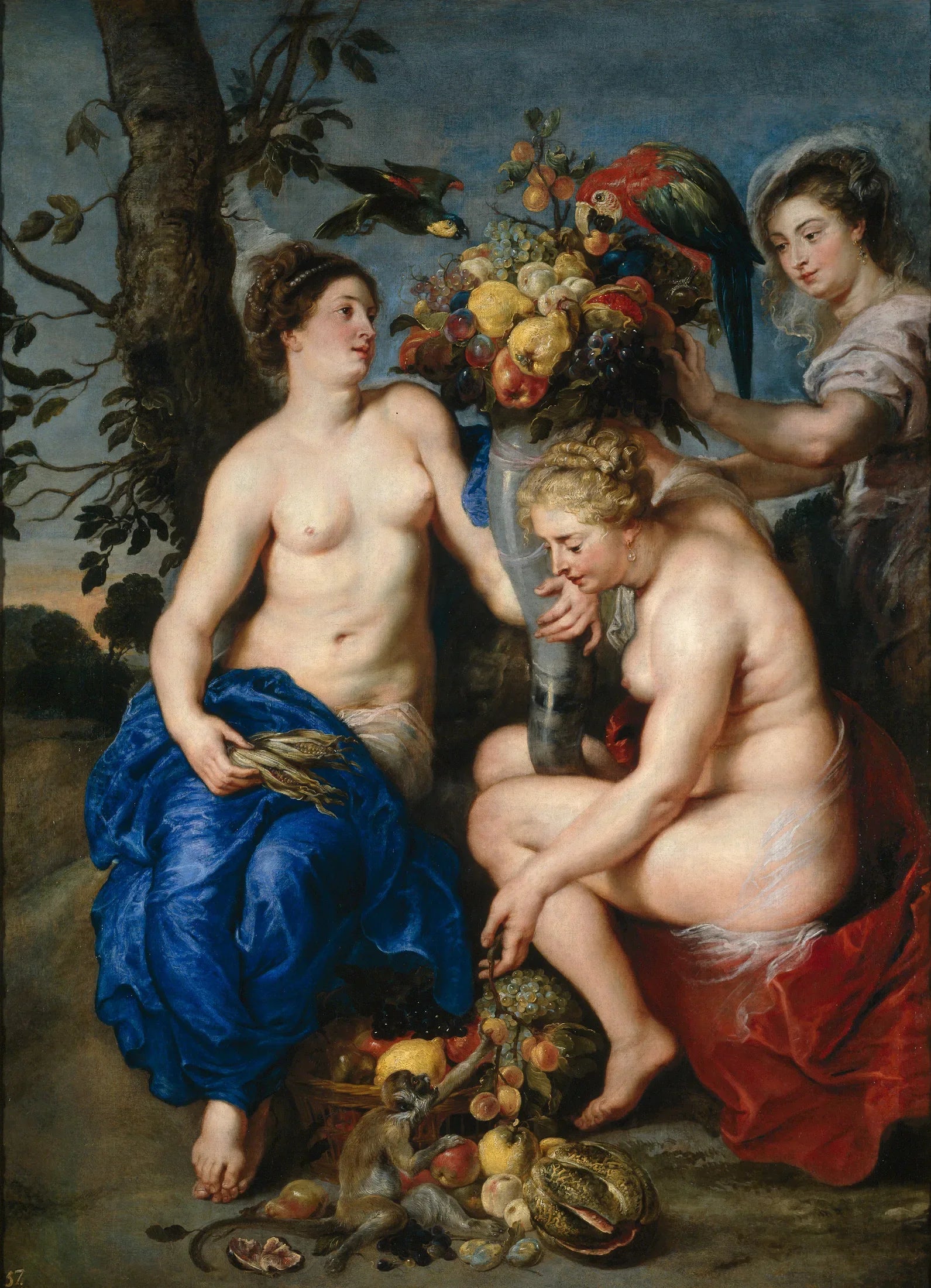 Cérès et deux nymphes - Frans Snyders image 1 tableau peint à l’huile sur toile