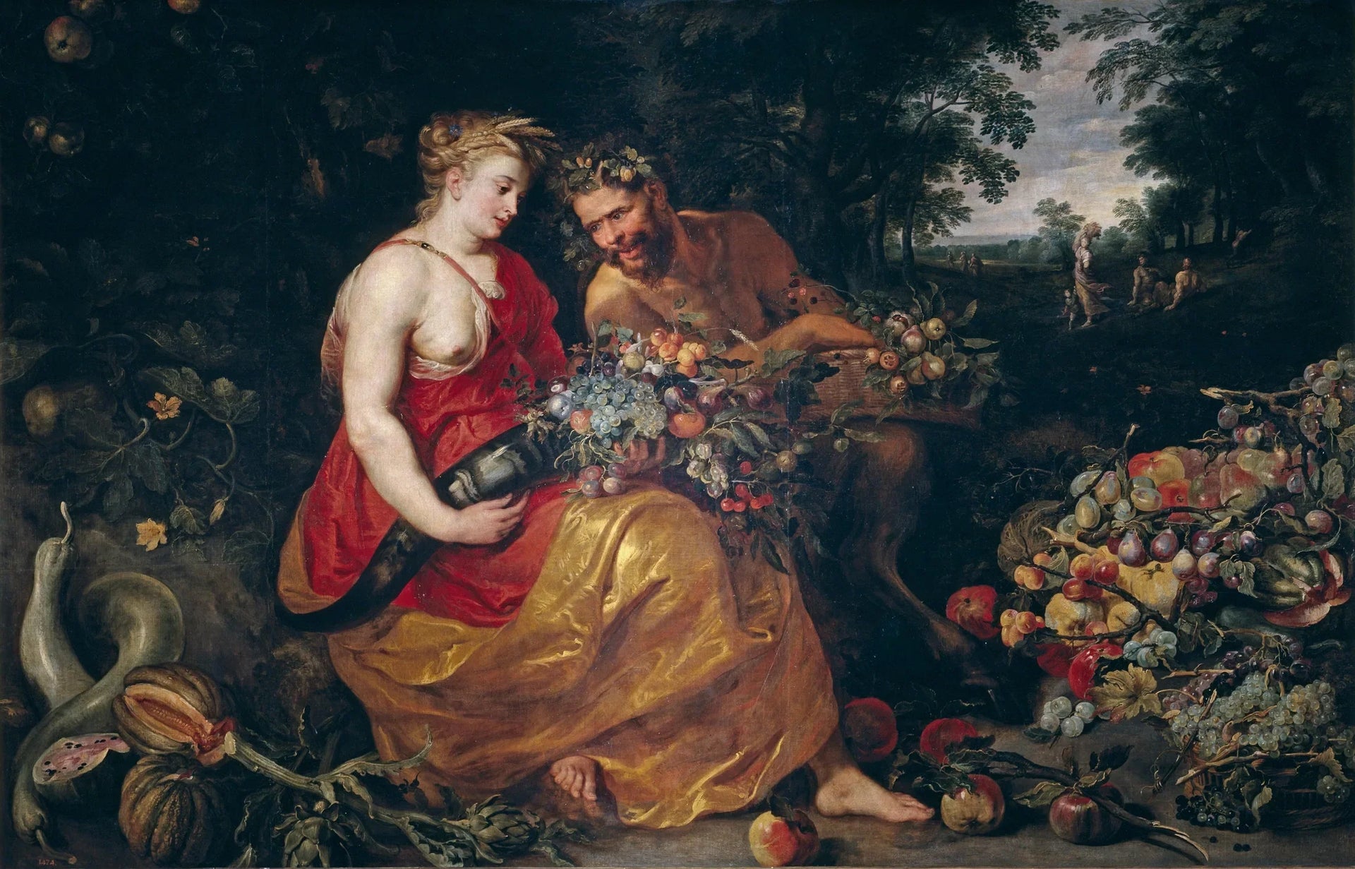 Cérès et Pan - Frans Snyders image 1 reproduction de peinture à l’huile