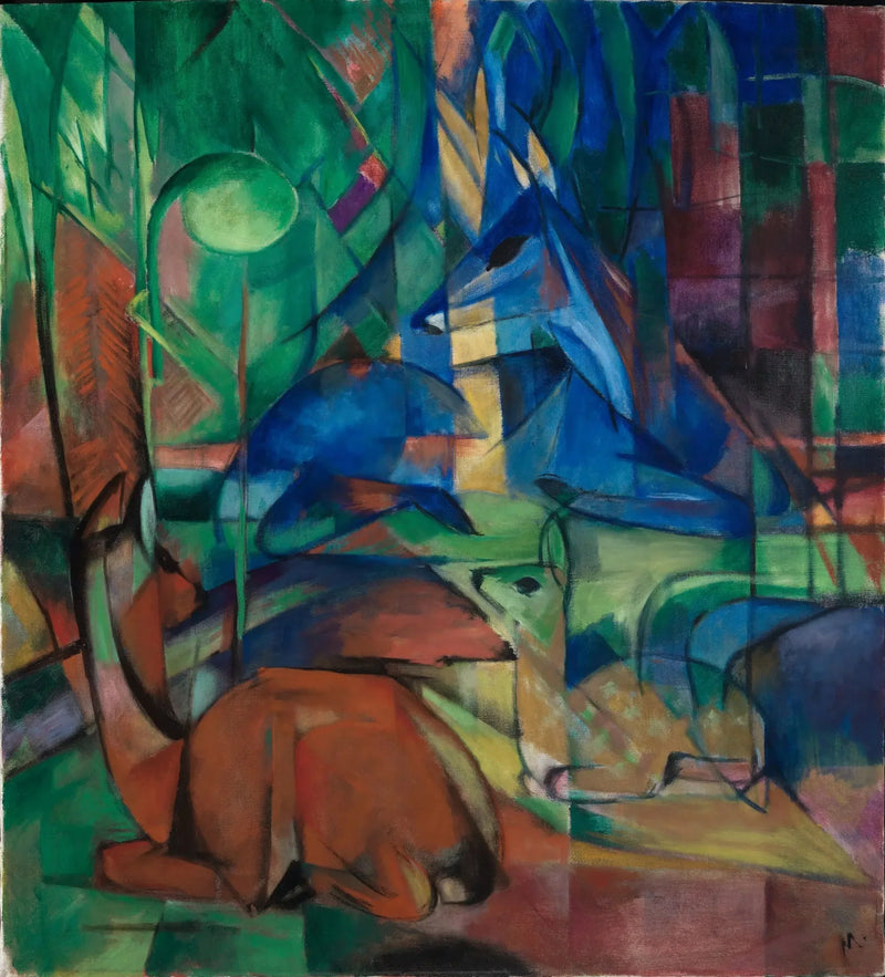 Cerf dans la forêt II - Franz Marc