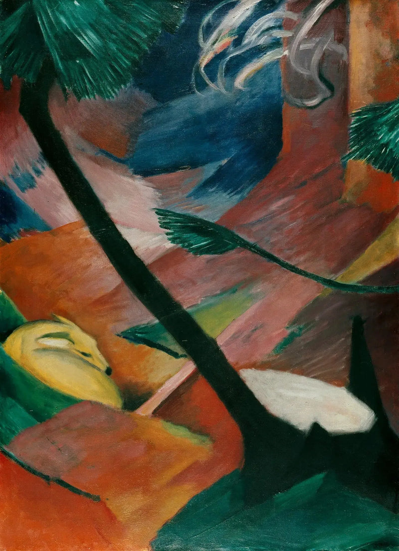 Cerf dans les bois II - Franz Marc