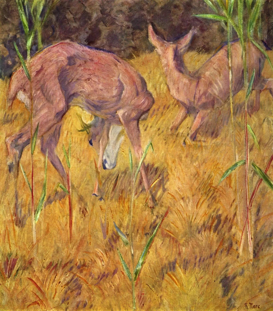 Cerf dans les roseaux - Franz Marc