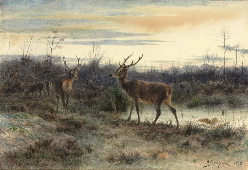 Cerfs dans la forêt de Fontainebleau - Rosa Bonheur