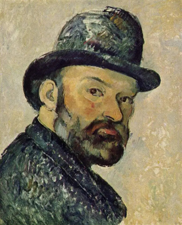 Cézanne au chapeau melon, esquisse - Paul Cézanne image 1 reproduction artisanale de tableau