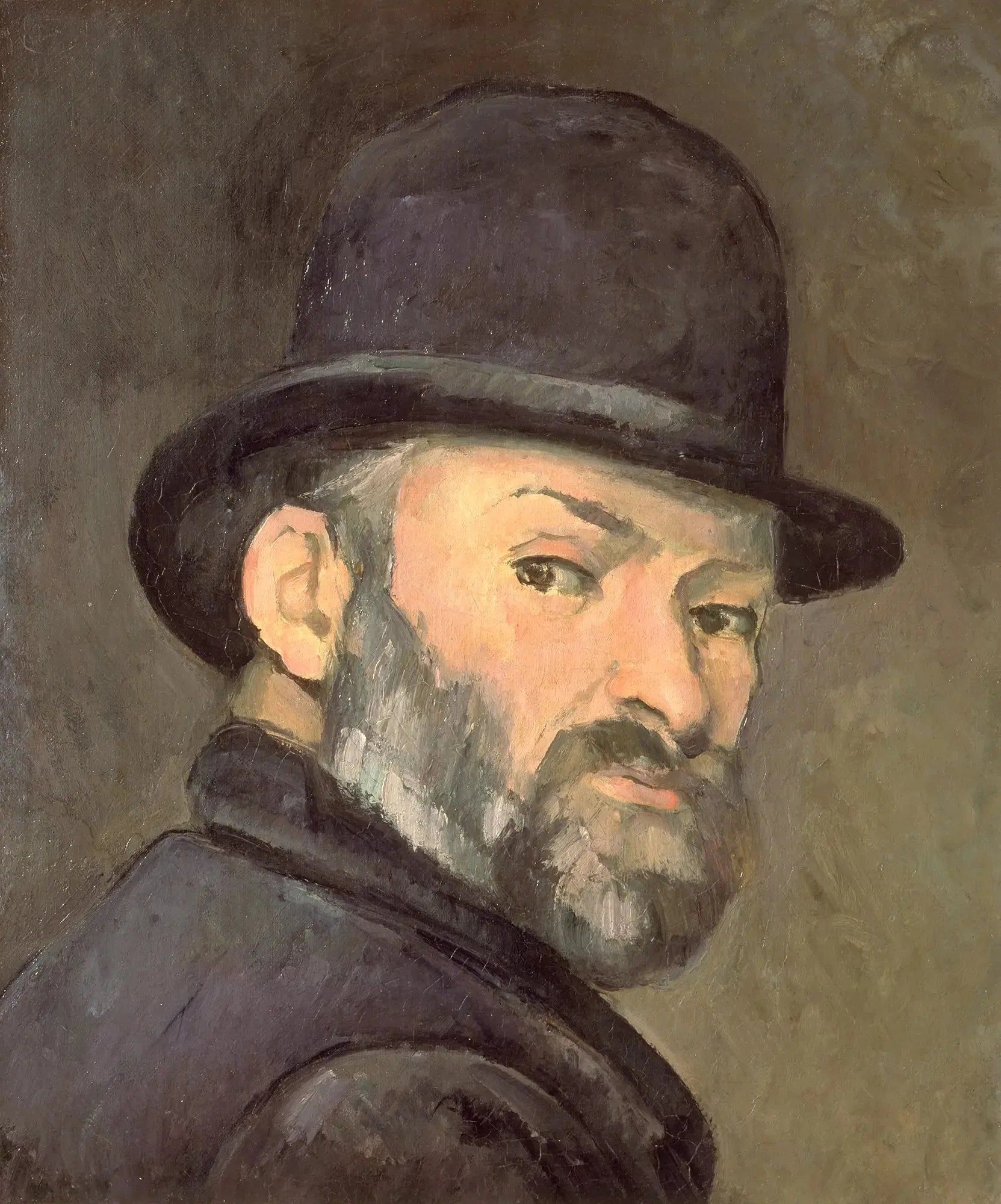 Cezanne au chapeau melon - Paul Cézanne image 1 reproduction d’œuvre d’art à l’huile