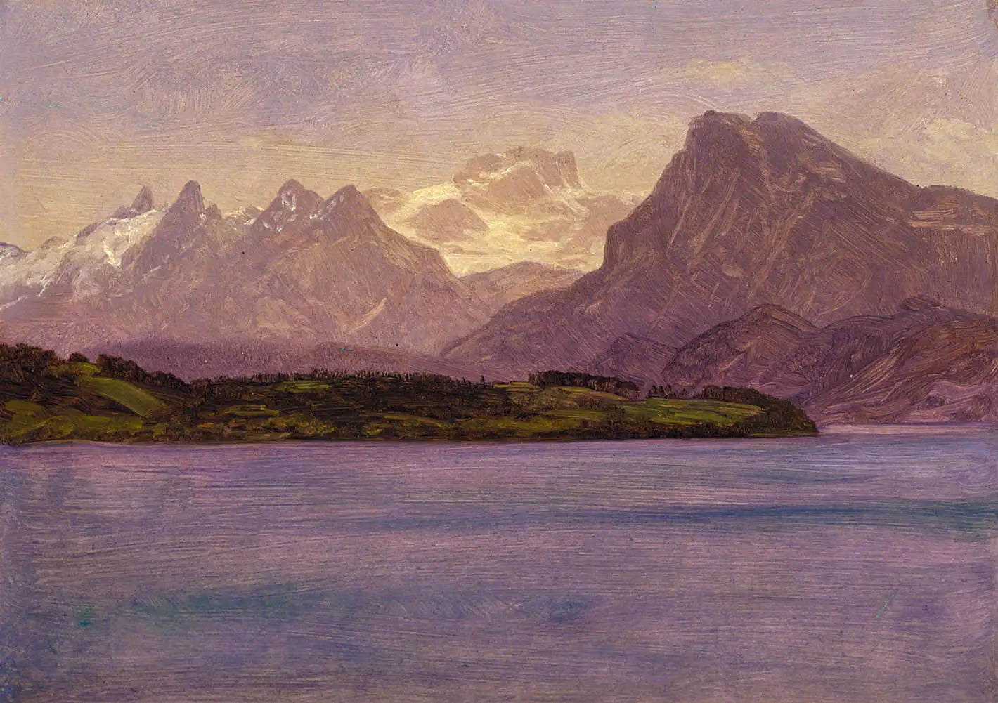 Chaîne côtière de l'Alaska - Albert Bierstadt image 1 reproduction artisanale de tableau