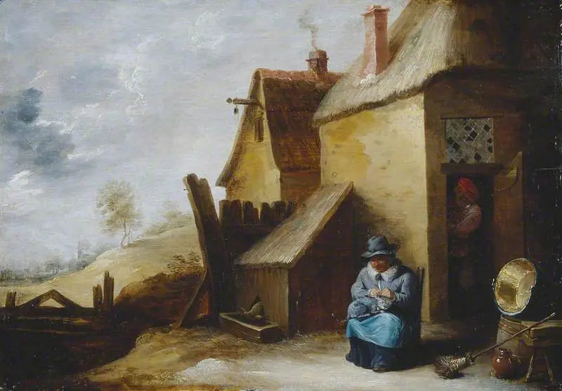 Chalet dans un paysage - David Teniers le Jeune image 1 copie peinte à la main à l’huile