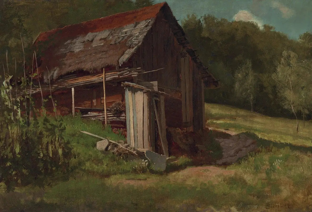 Chalet de montagne suisse - Albert Bierstadt image 1 reproduction artisanale de tableau