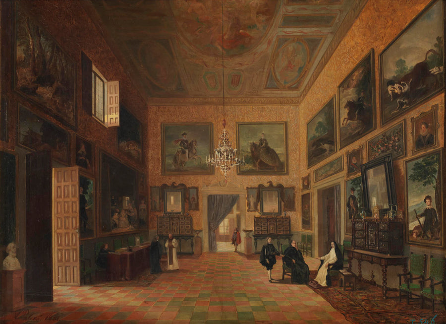 La chambre de Philippe IV dans le Palais Royal de la Bonne Retraite - Vicente Poleró y Toledo