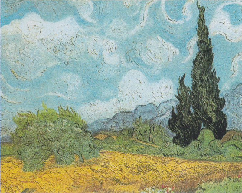 Champ de blé avec cyprès, F743 – Vincent van Gogh