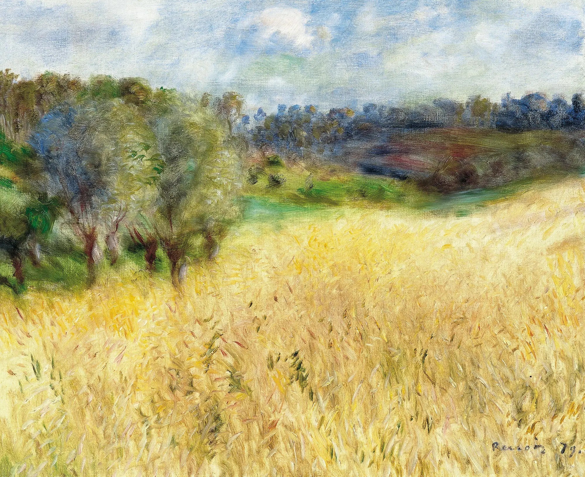 Champ de blé - Pierre-Auguste Renoir image 1 reproduction réalisée par Alpha Reproduction