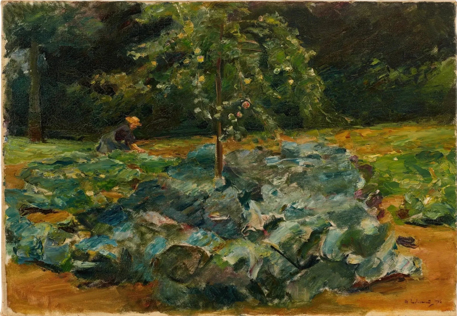 Champ de choux dans le jardin de Wannsee - Max Liebermann image 1 copie de tableau peinte à la main