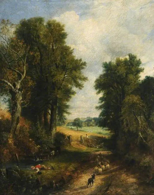 Champ de maïs (chemin de campagne) - John Constable image 1 reproduction de peinture à l’huile