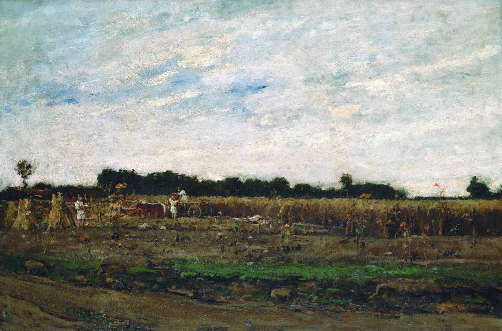 Champ de maïs - Mihály Munkácsy image 1 reproduction artisanale de tableau