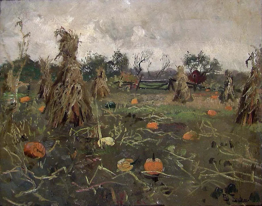 Champ de melons près de Pittsburgh, États-Unis - Frits Thaulow image 1 reproduction réalisée par Alpha Reproduction