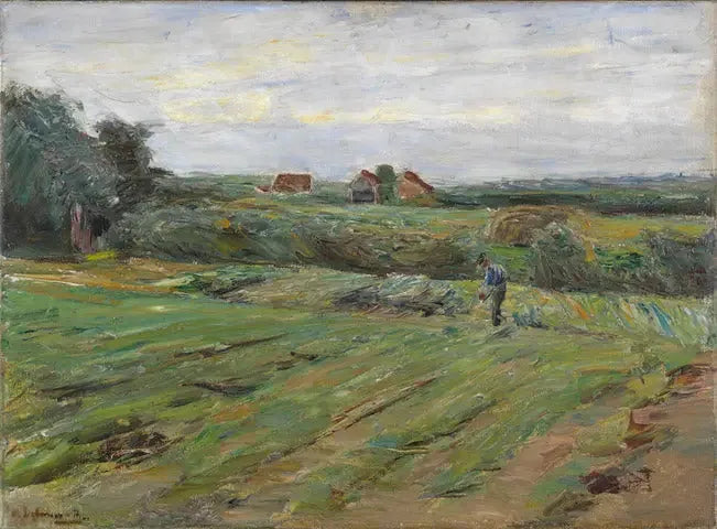 Champ de récolte (Erntefeld) - Max Liebermann image 1 copie peinte à la main à l’huile