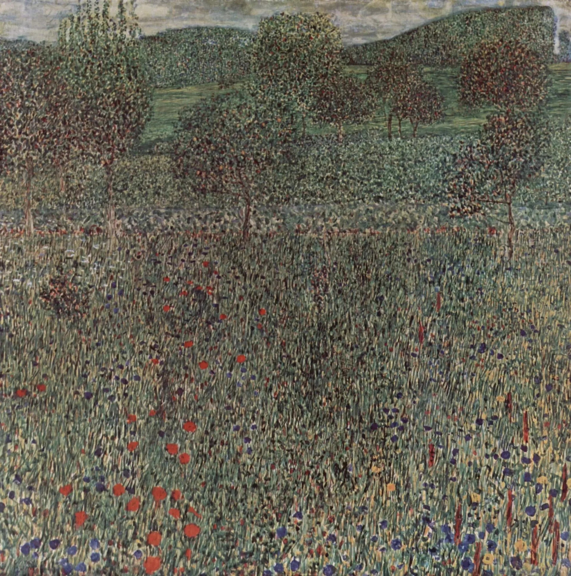 Champ en fleur - Gustav Klimt image 1 reproduction artisanale de tableau