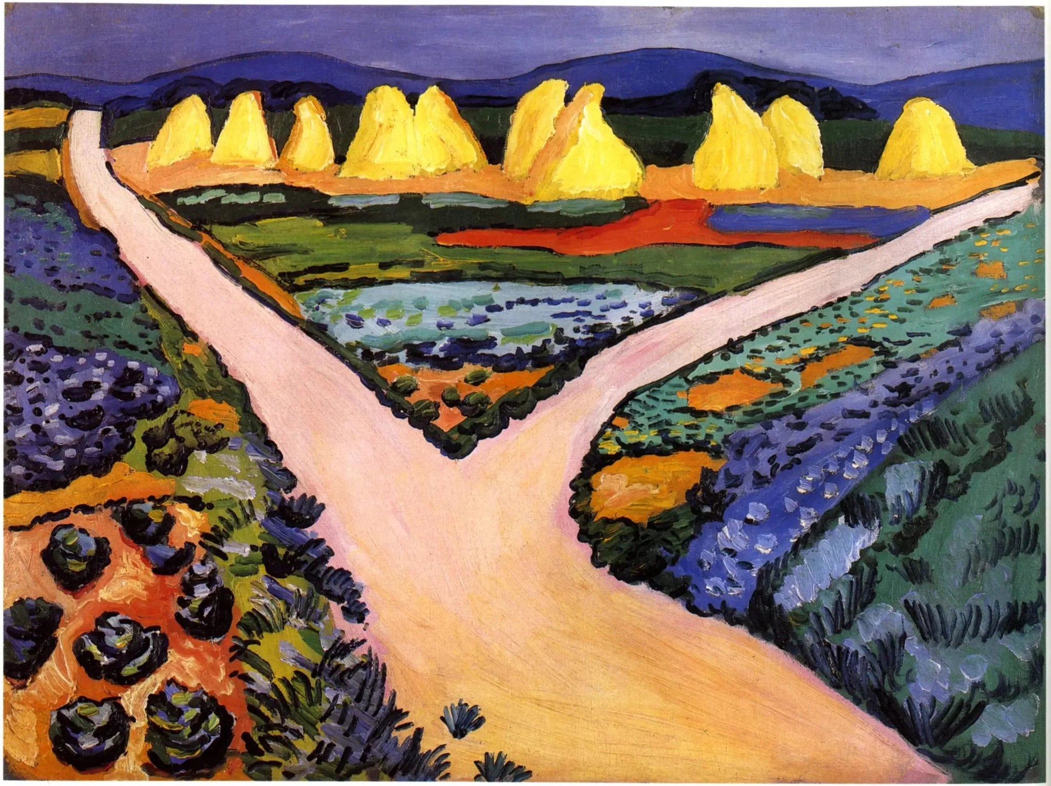 Champs potagers - August Macke image 1 tableau peint à l’huile sur toile