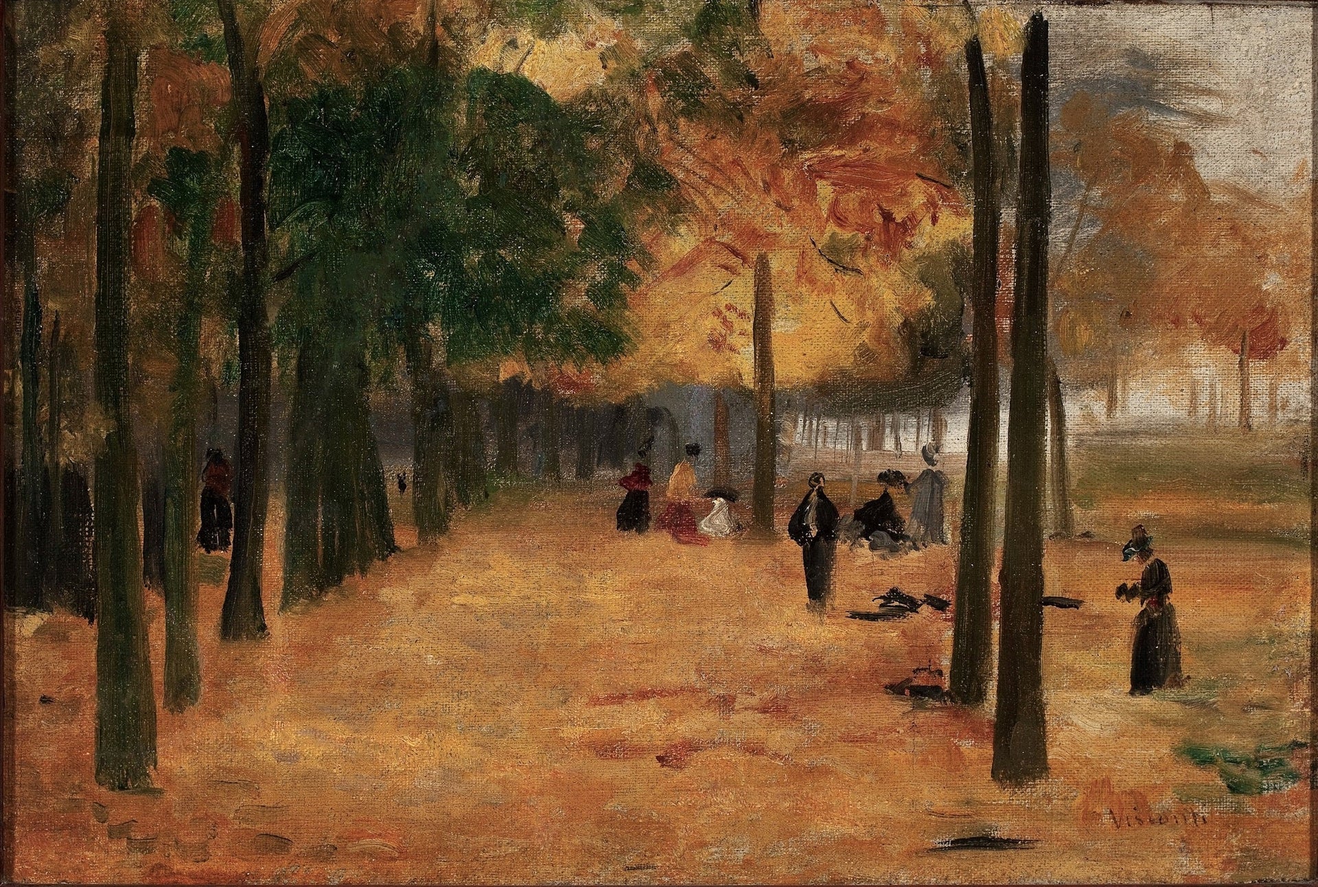 Chant de Luxembourg (Outono) - Eliseu Visconti image 1 tableau peint à l’huile sur toile