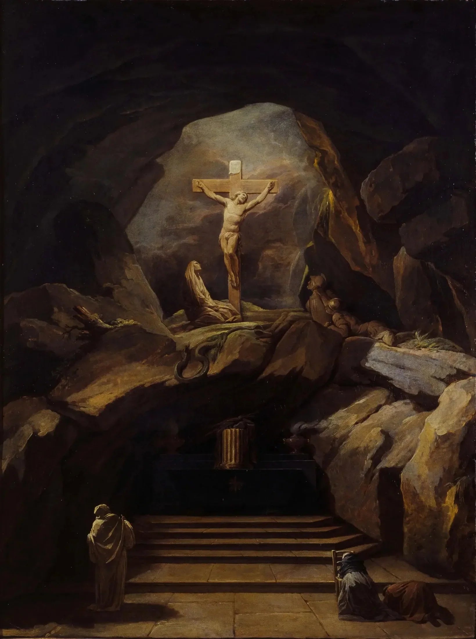 Chapelle du Calvaire de l'église Saint-Roch - Nicolas-Bernard Lépicié image 1 copie de tableau peinte à la main