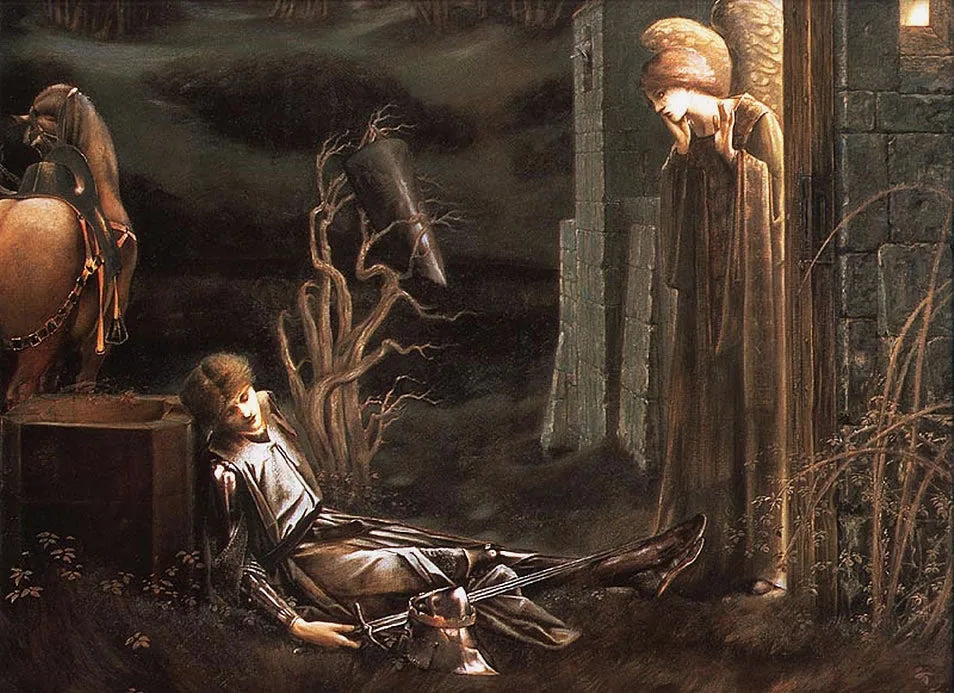 Chapelle Lancelot du Saint-Graal - Edward Burne-Jones image 1 reproduction artisanale de tableau