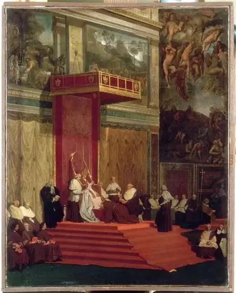 Chapelle locataire du Pape Pie VII - Jean-Auguste-Dominique Ingres image 1 copie de tableau peinte à la main
