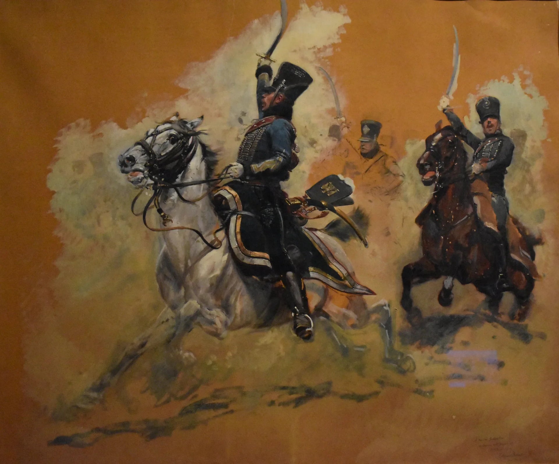 Chargé de hussards du 1er Empire - Édouard Detaille image 1 tableau peint à l’huile sur toile