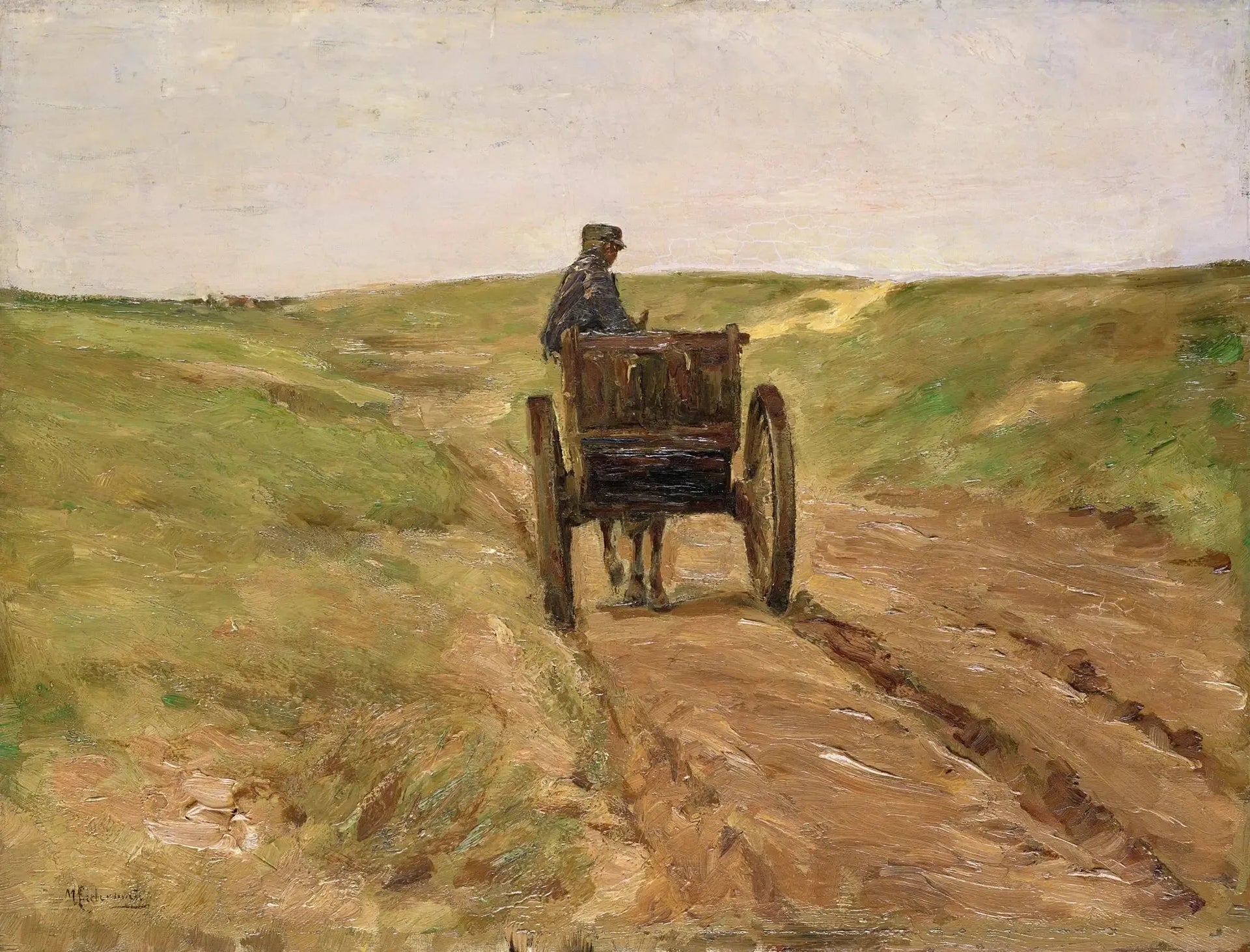 Chariot à Katwijk - Max Liebermann image 1 reproduction de peinture à l’huile