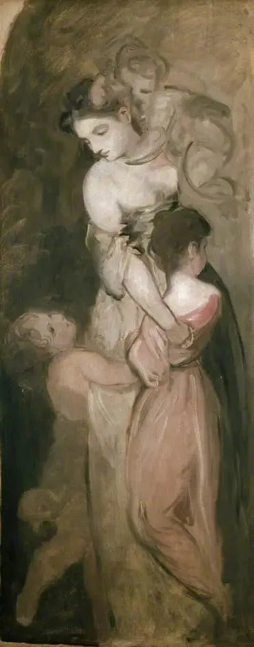 Charité - Joshua Reynolds image 1 copie peinte à la main à l’huile